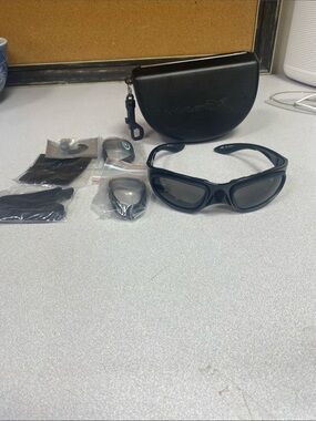 Wiley X Black Replacement Tactical Sunglasses with Hard Case